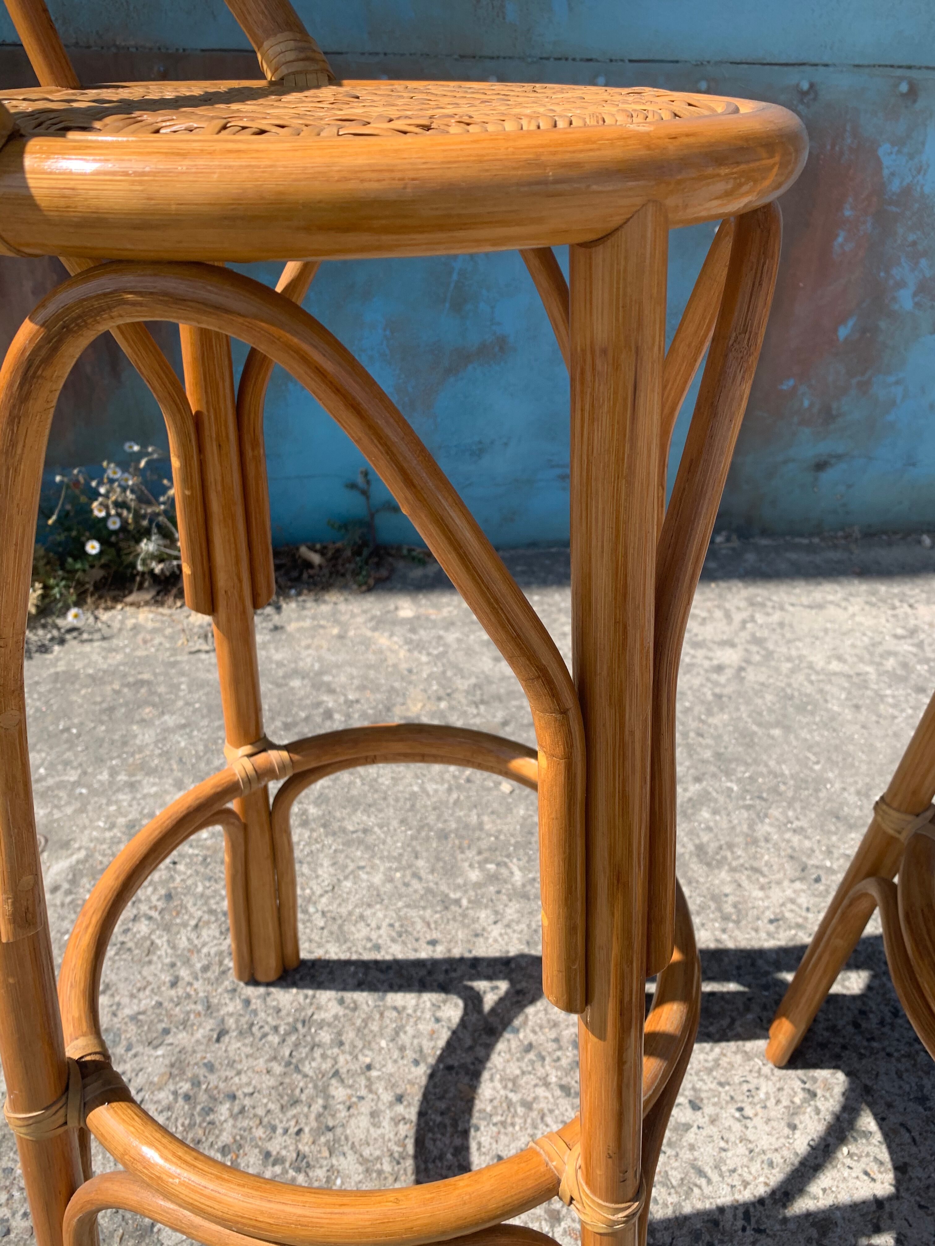 Rattan bar stools