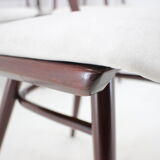 1970s Set of 6 Beech "Boomerang" dining chair ,Czechoslovakia