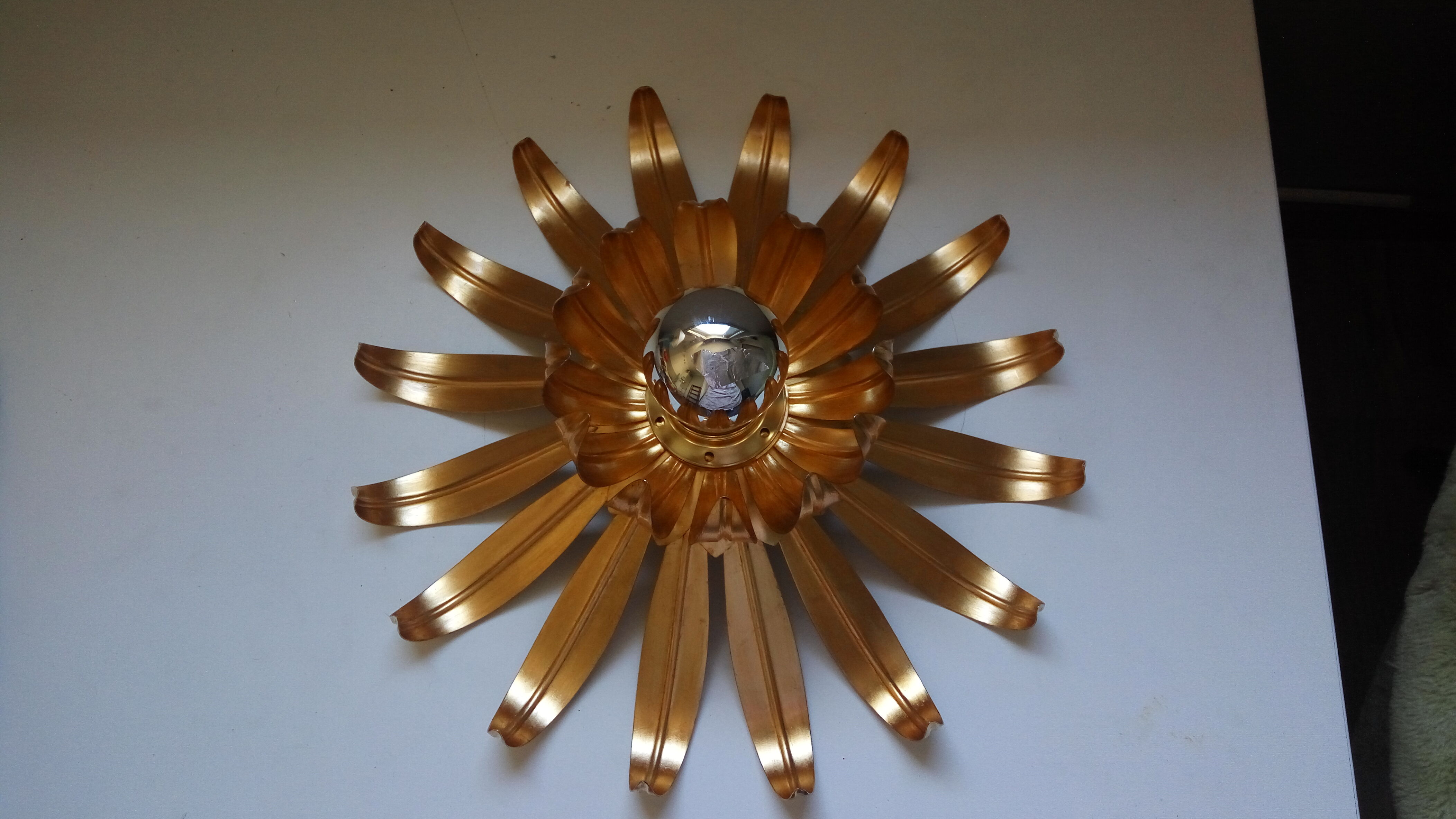 Wall light flower vintage 70s