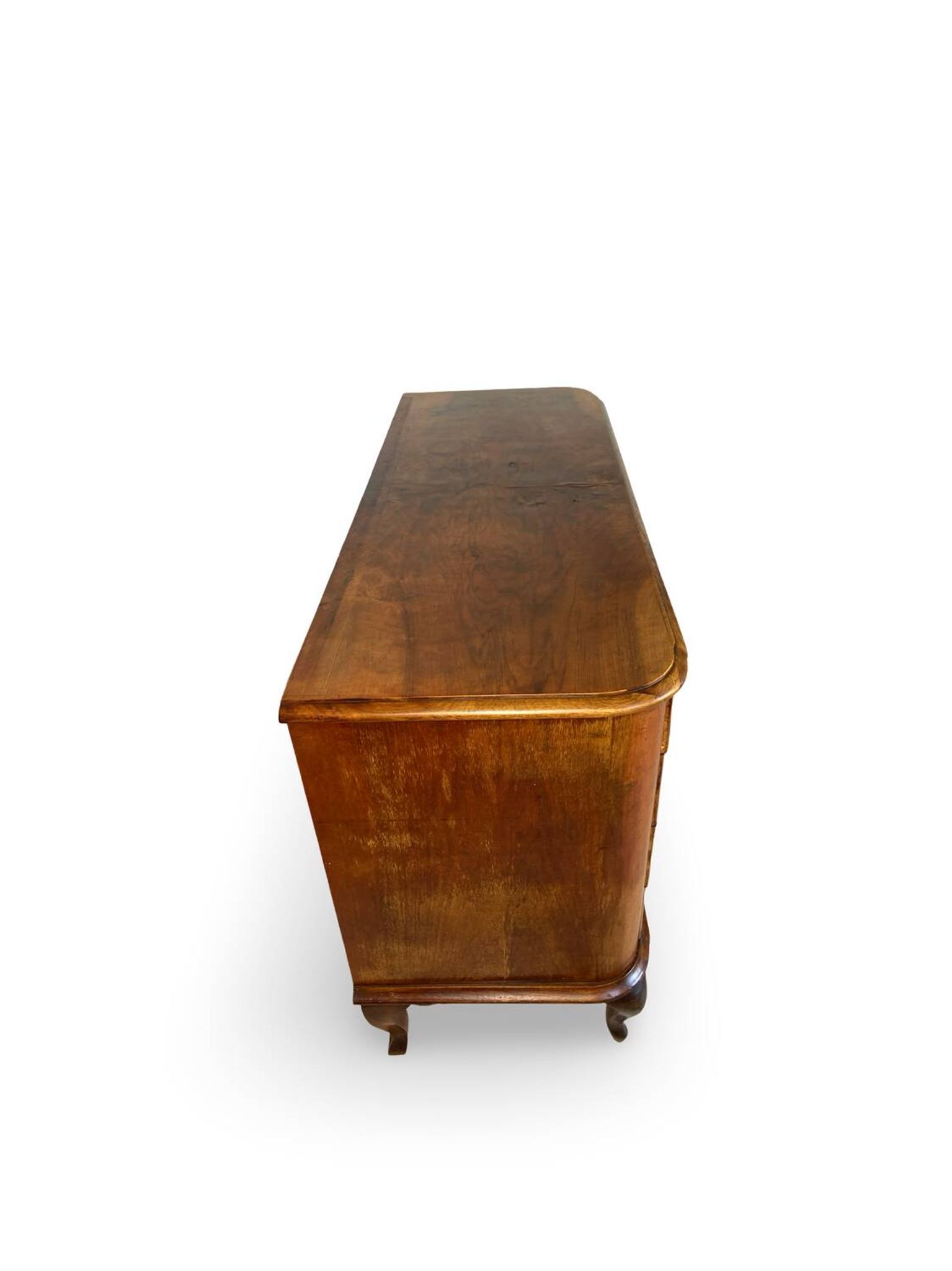 Italian art deco burl walnut chest of drawers, 1930s/1940s