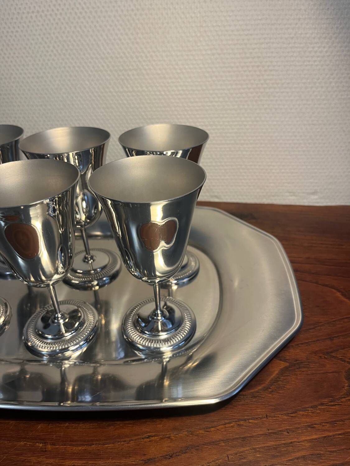 Letang Remy serving tray and ice cream sorbet flute cup
