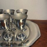 Letang Remy serving tray and ice cream sorbet flute cup