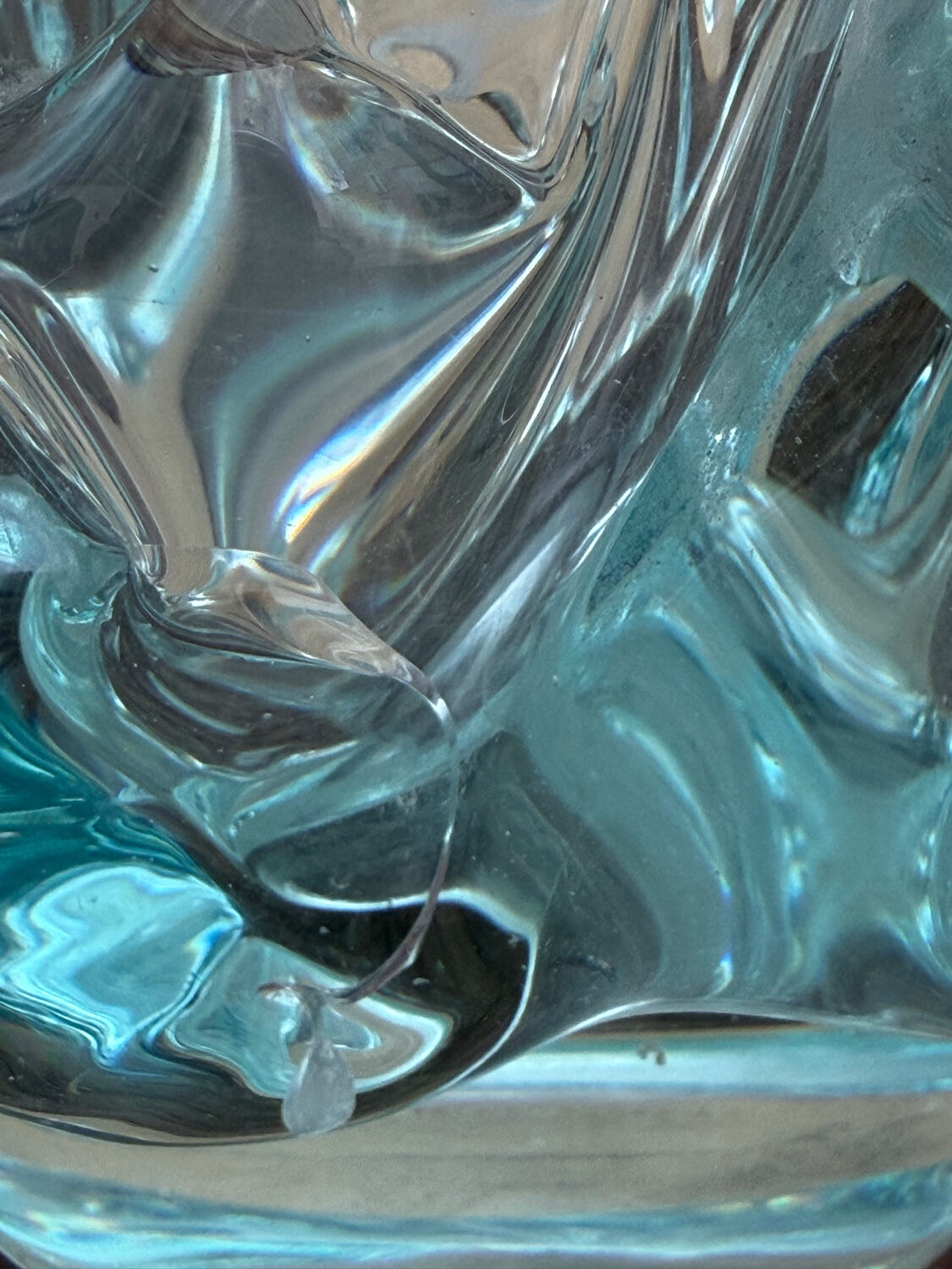 Large Daum Nancy vase Lorraine cross blue Sorcy model 1930