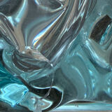 Large Daum Nancy vase Lorraine cross blue Sorcy model 1930