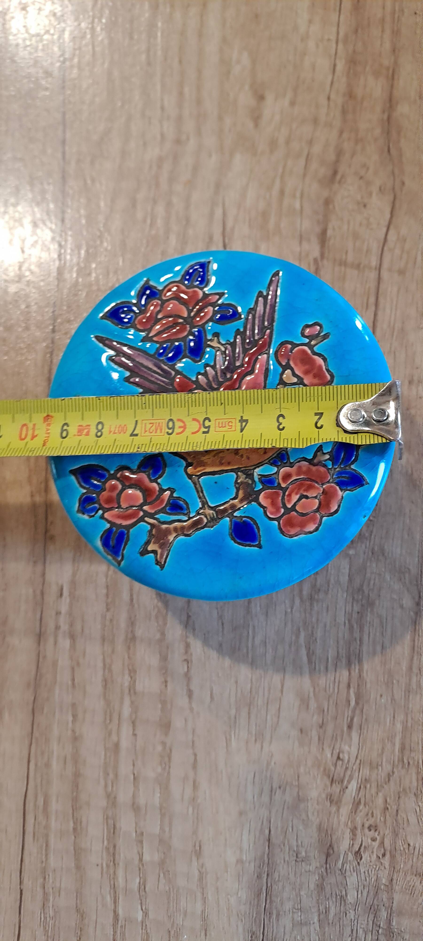 Antique box in Longwy enamels signed Nadia Finco