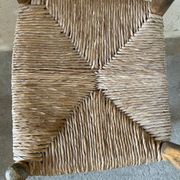 Old turned and stuffed wooden chair