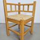 Dutch Modernist Art Deco Style Corner Chair in Oak and Rush, 1950s, Set of 2