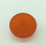 Flacon boule en verre et cristal orange