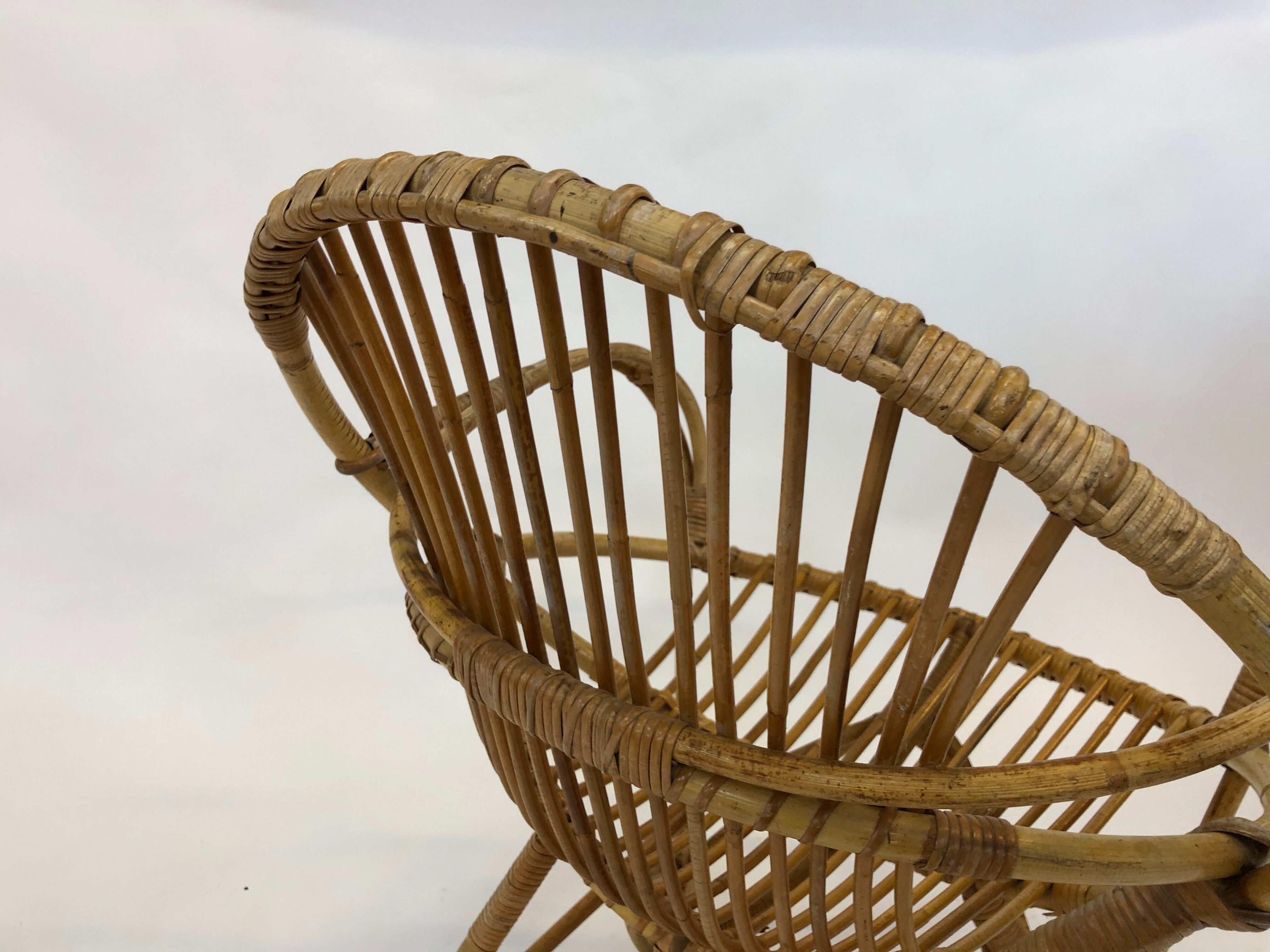 Fauteuil rotin Van Rohe Noordwolde, 1960