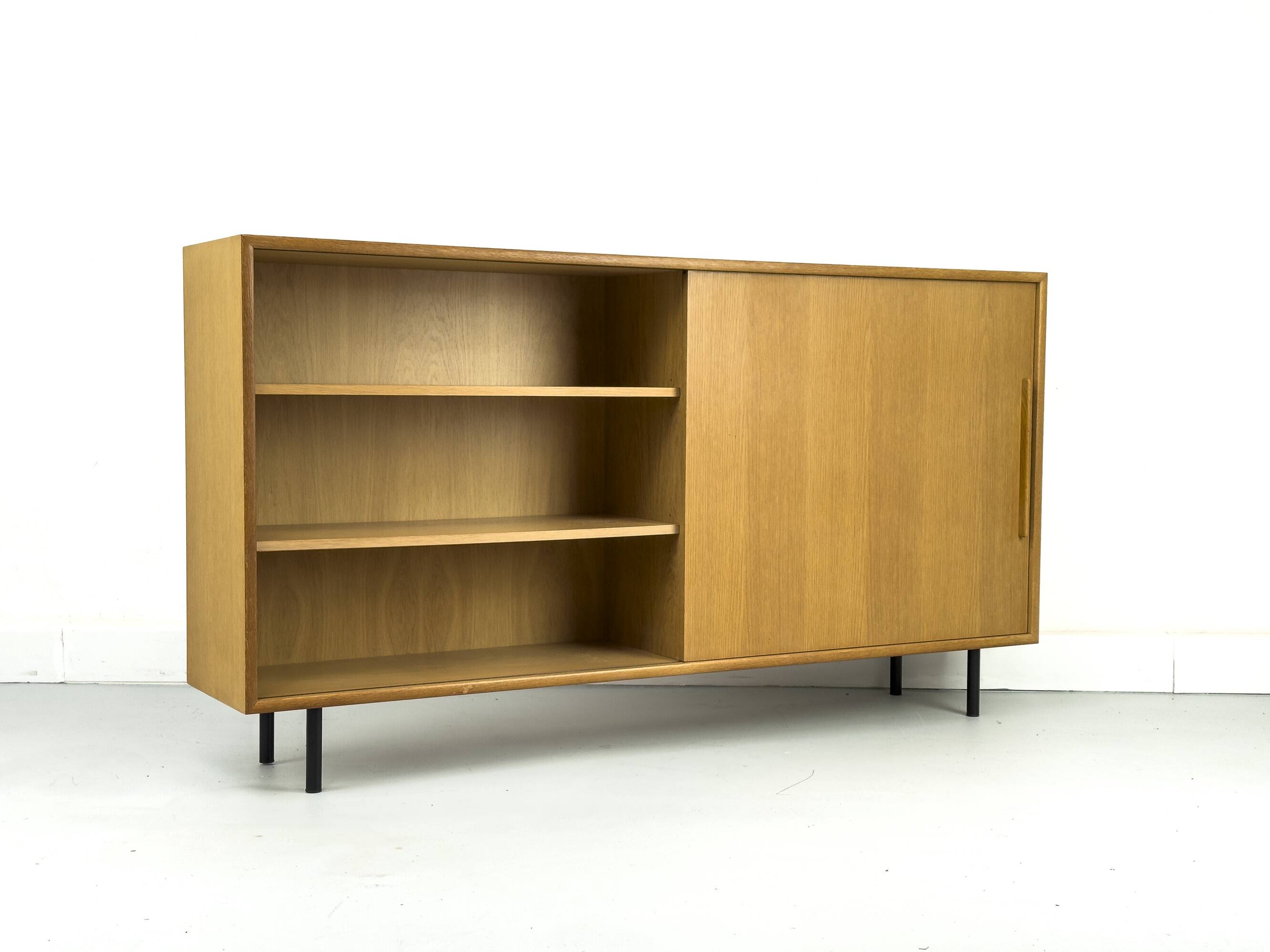 Oak Cabinet with One Sliding Door from WK Möbel, 1960s