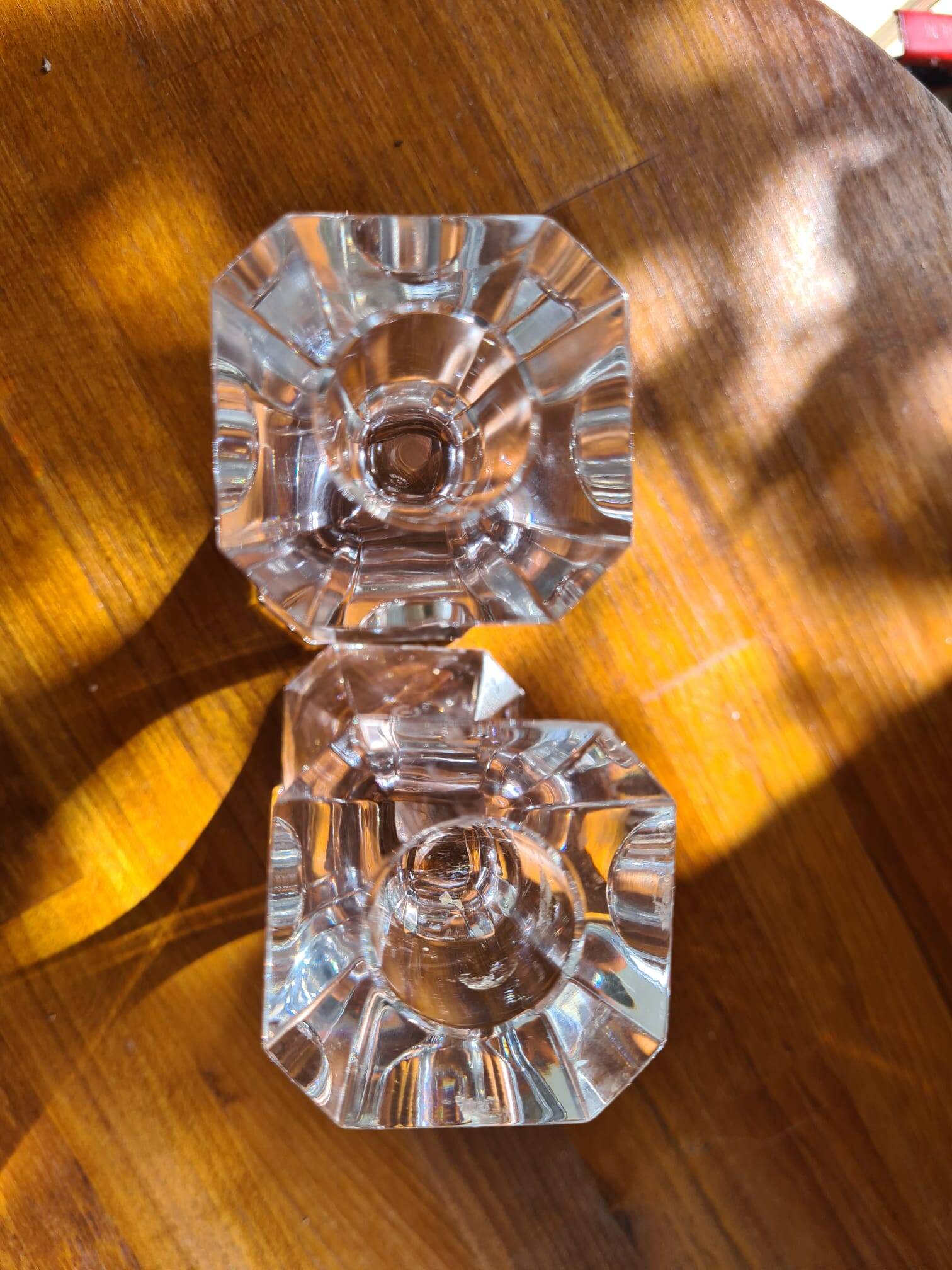 Pair of crystal candlesticks by Villeroy & Boch – 1970s – Perfect condition