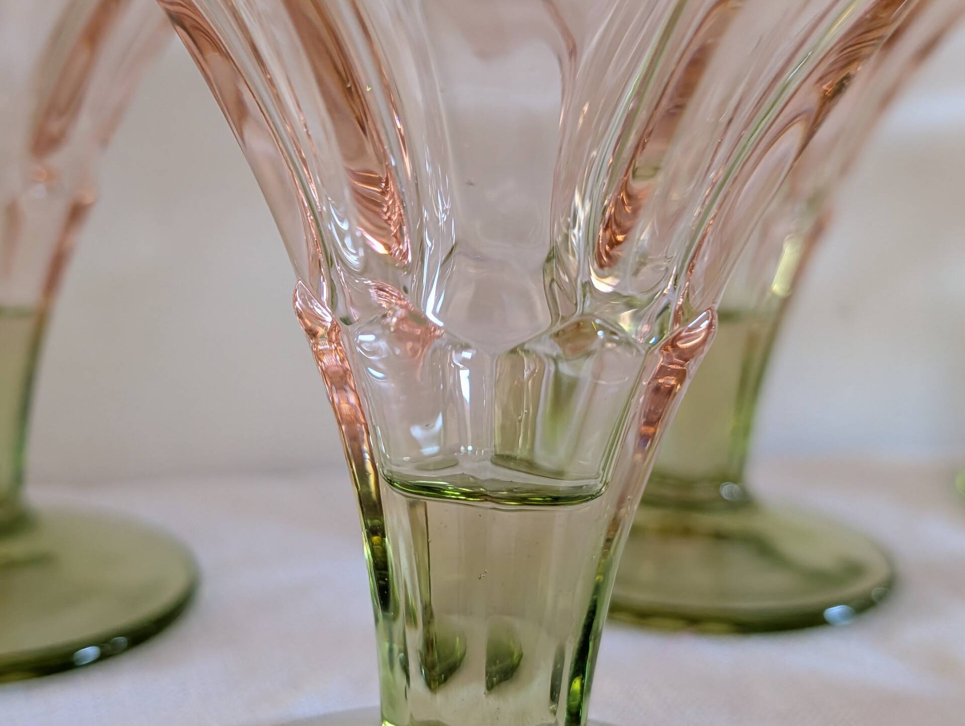 11 two-tone La Rochère cups, 1960s-70s