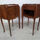 Pair of marquetry bedside tables