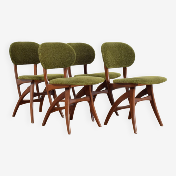 Chaises de salle à manger en teck danois du milieu du siècle, années 1960, ensemble de 4