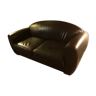 Black leather sofa by Huges Chevalier