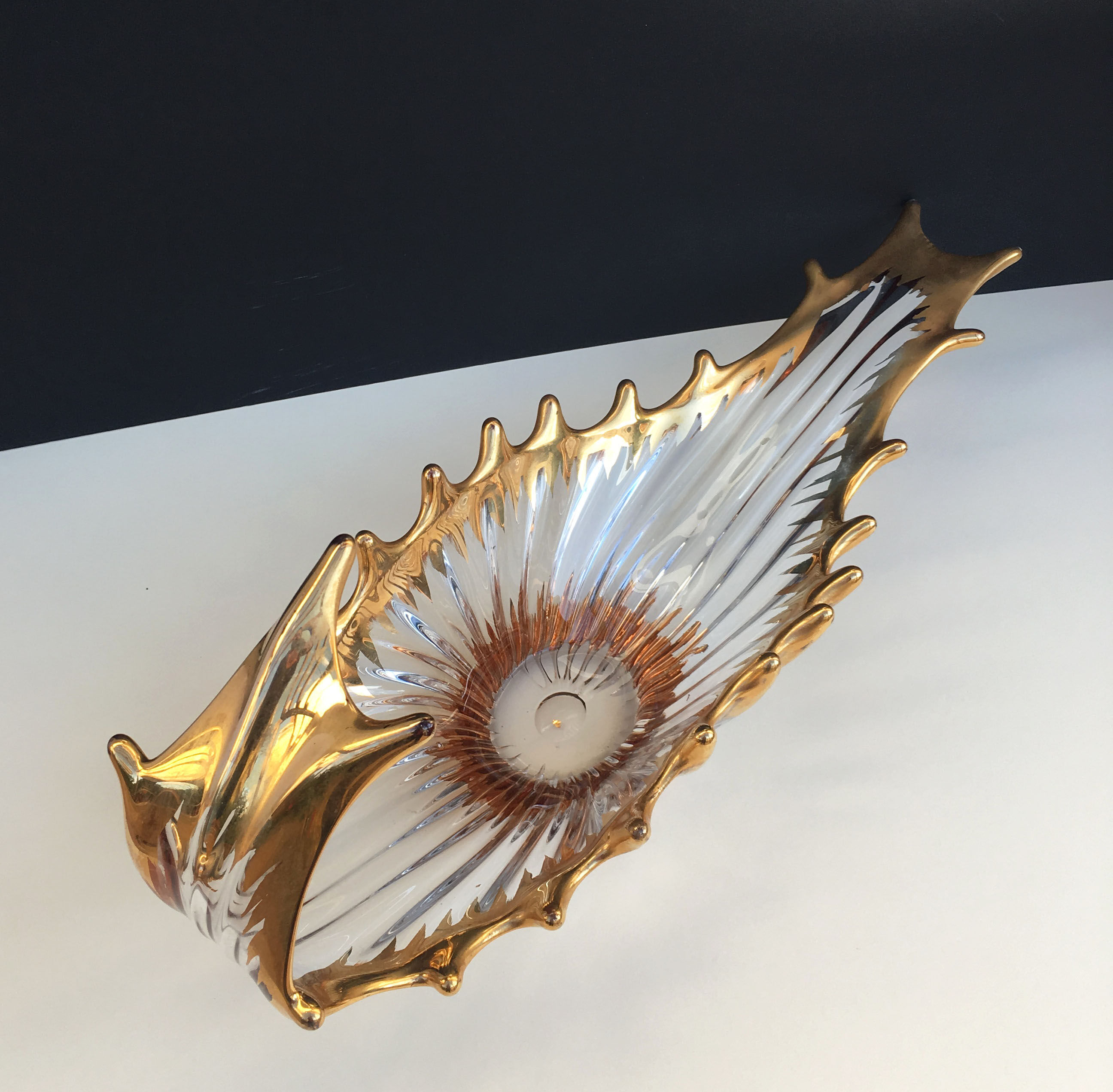 Crystal Glass Toucan With Amber Beak From Royales De Champagne France