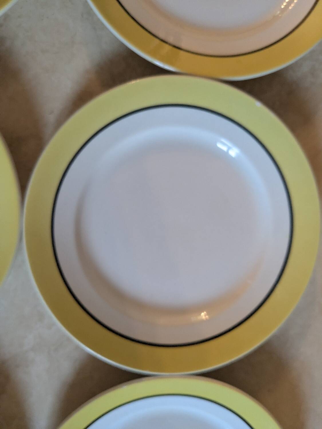 Six vintage dinner plates