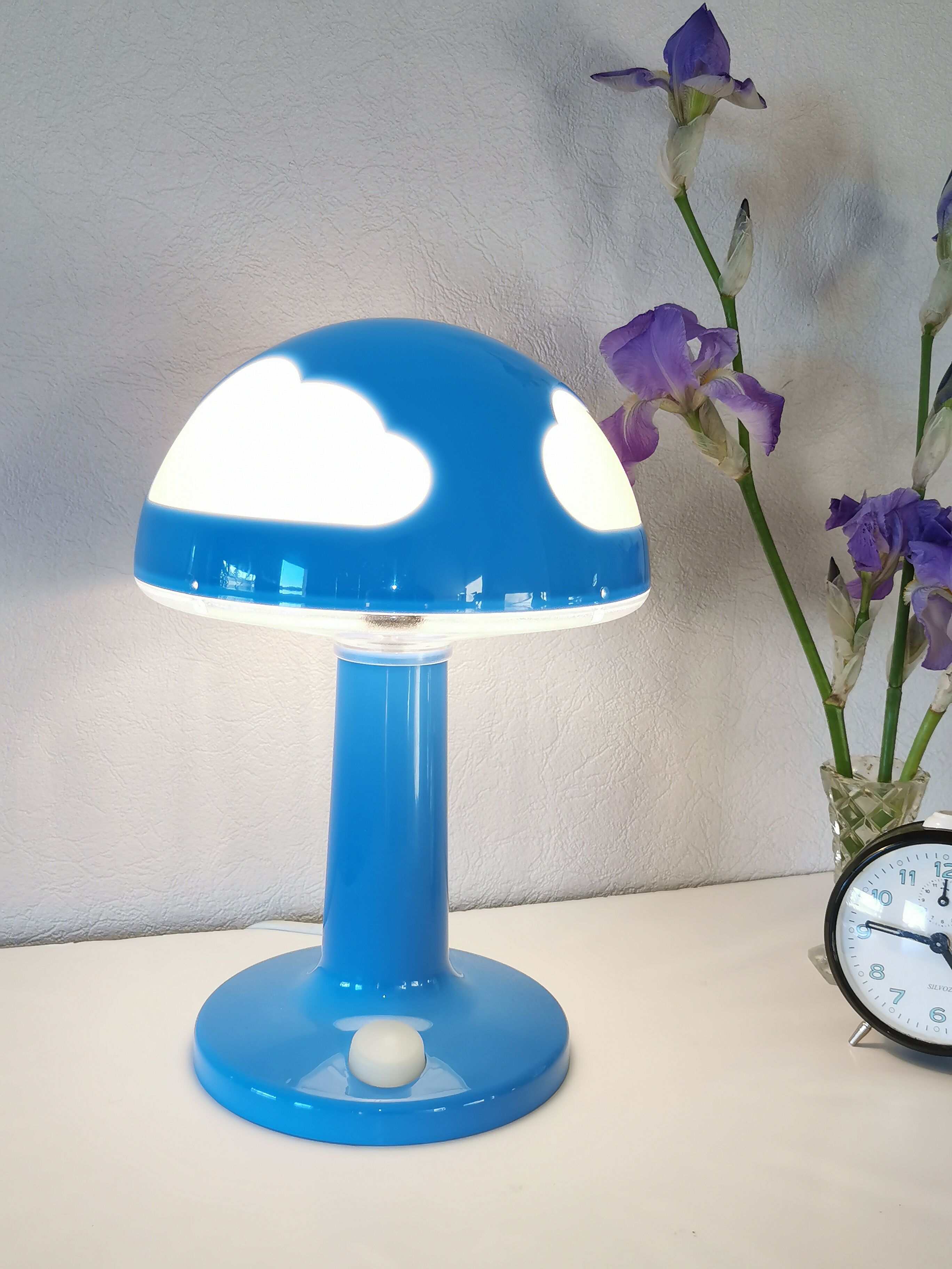 Mushroom lamp, blue cloud Skojig, design Henrik Preutz for Ikea, 1990