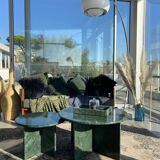 Nesting table 100% marble x Guatemala Green Marble