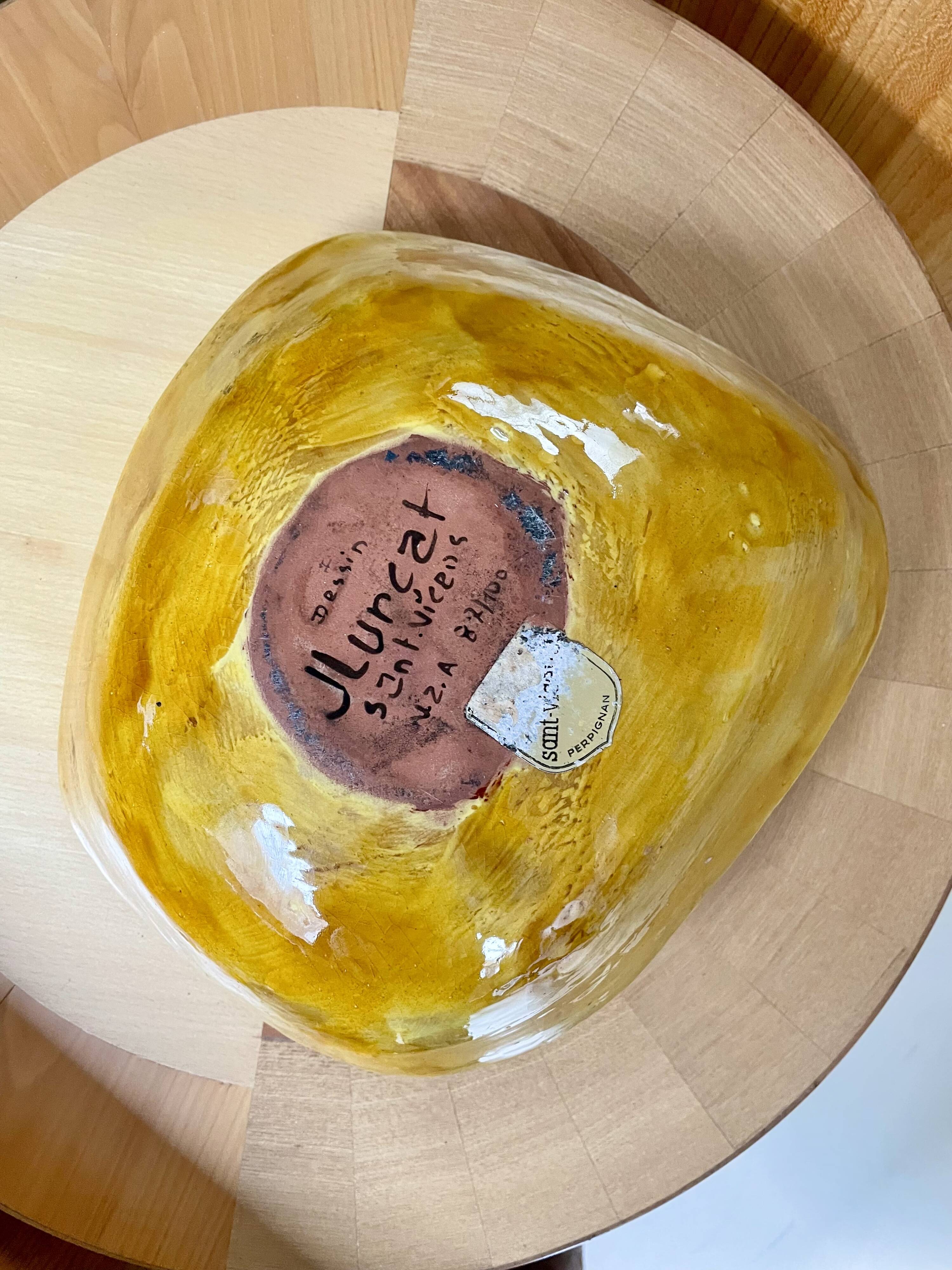 Large ceramic bowl by Jean Lurçat