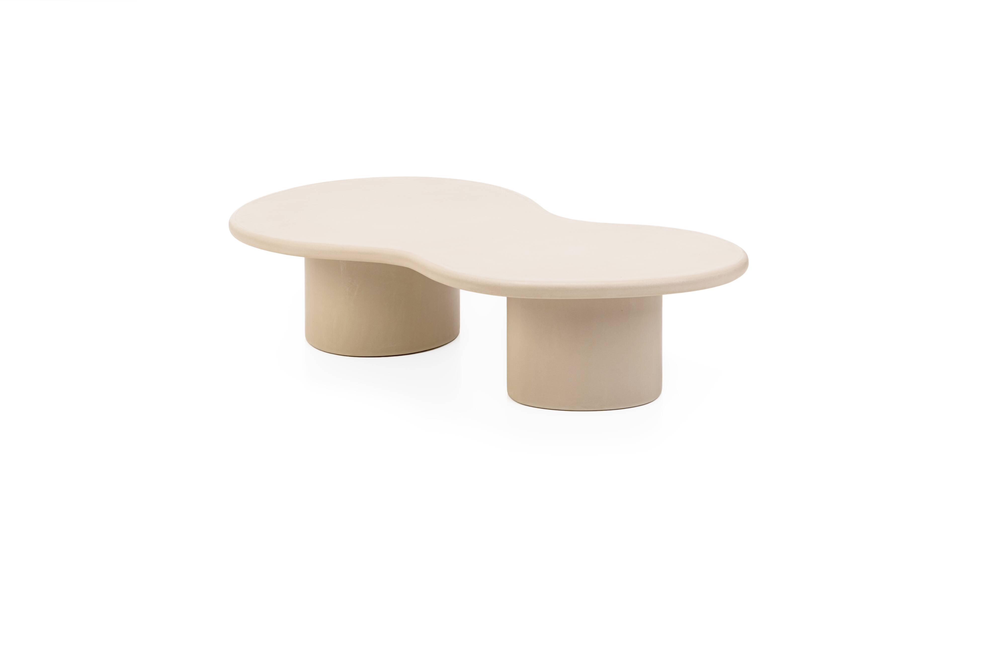 Customizable Handmade Sculptural Plaster Coffee Table, Organic shape, O150