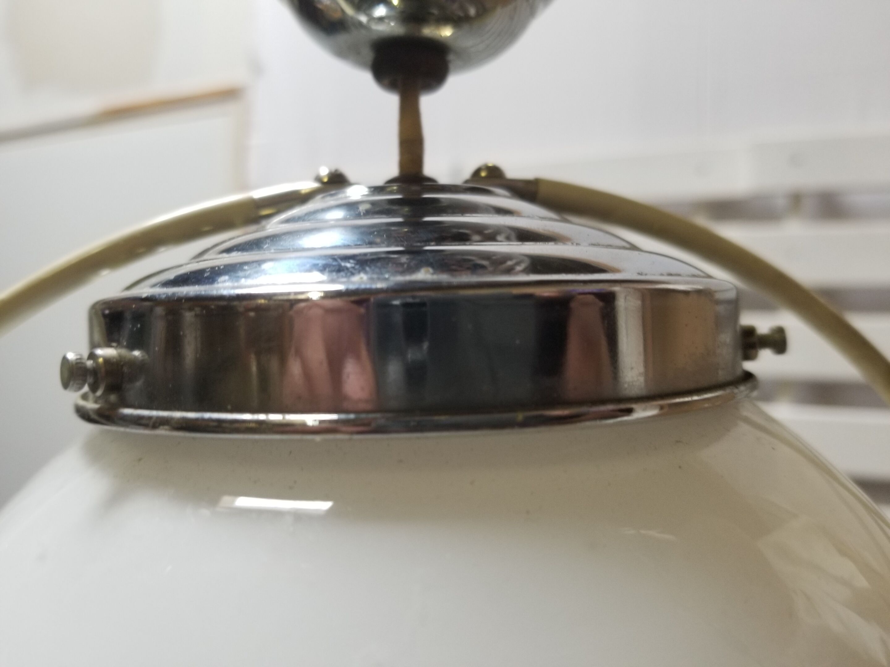 Vintage globe suspension with lower mount - 50s/60s