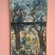 Huile sur toile originale suédoise – « Arbres » par Stig Allan – Vintage et encadrée – 88 × 53 cm (34,6" × 20,9")