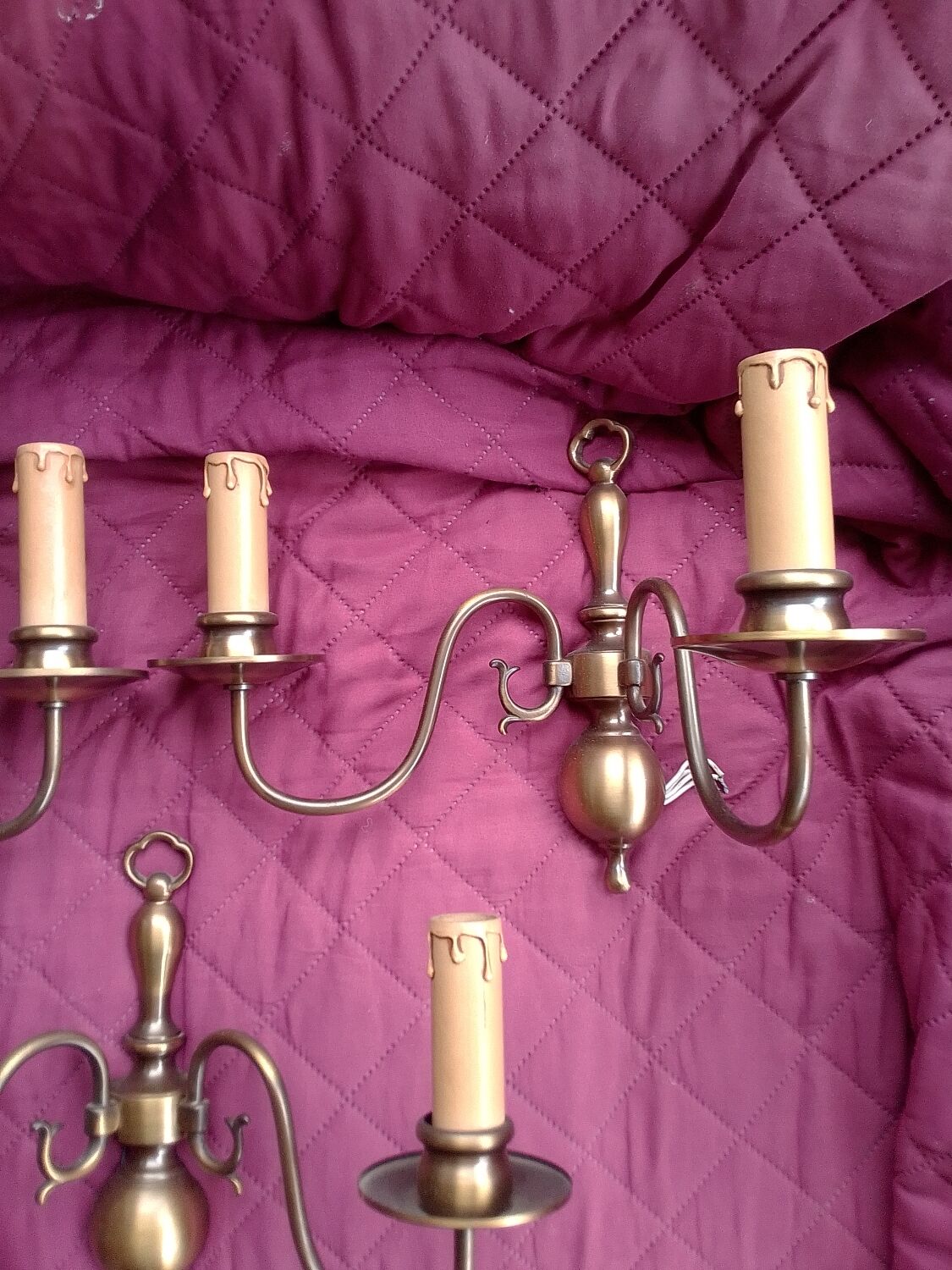 3 double brass appliques