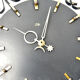 Metal wall clock, silvos, czechoslovakia, 1970s