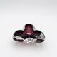Trilobe Murano Sommerso Ruby Red & Solid Crystal Pocket Vase