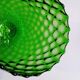 Vintage Green Glass Footed Vase