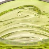 'Tamtam Honey' vase in crystal and green glass - Sem Schanzer (as l'Anverre