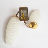 Double flute and brass wall light