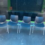 4 Designer stackable chairs Angelo Pinaffo Model shell