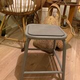 Tabouret en bois peint