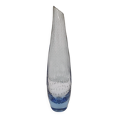 Beautiful Finnish vase in transparent blue colour