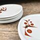 Ensemble de 6 assiettes -Porcelaine de Sologne-Années 70