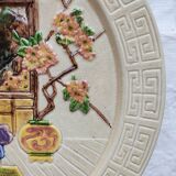 Plat décor Geishas faïence anglaise Bretby