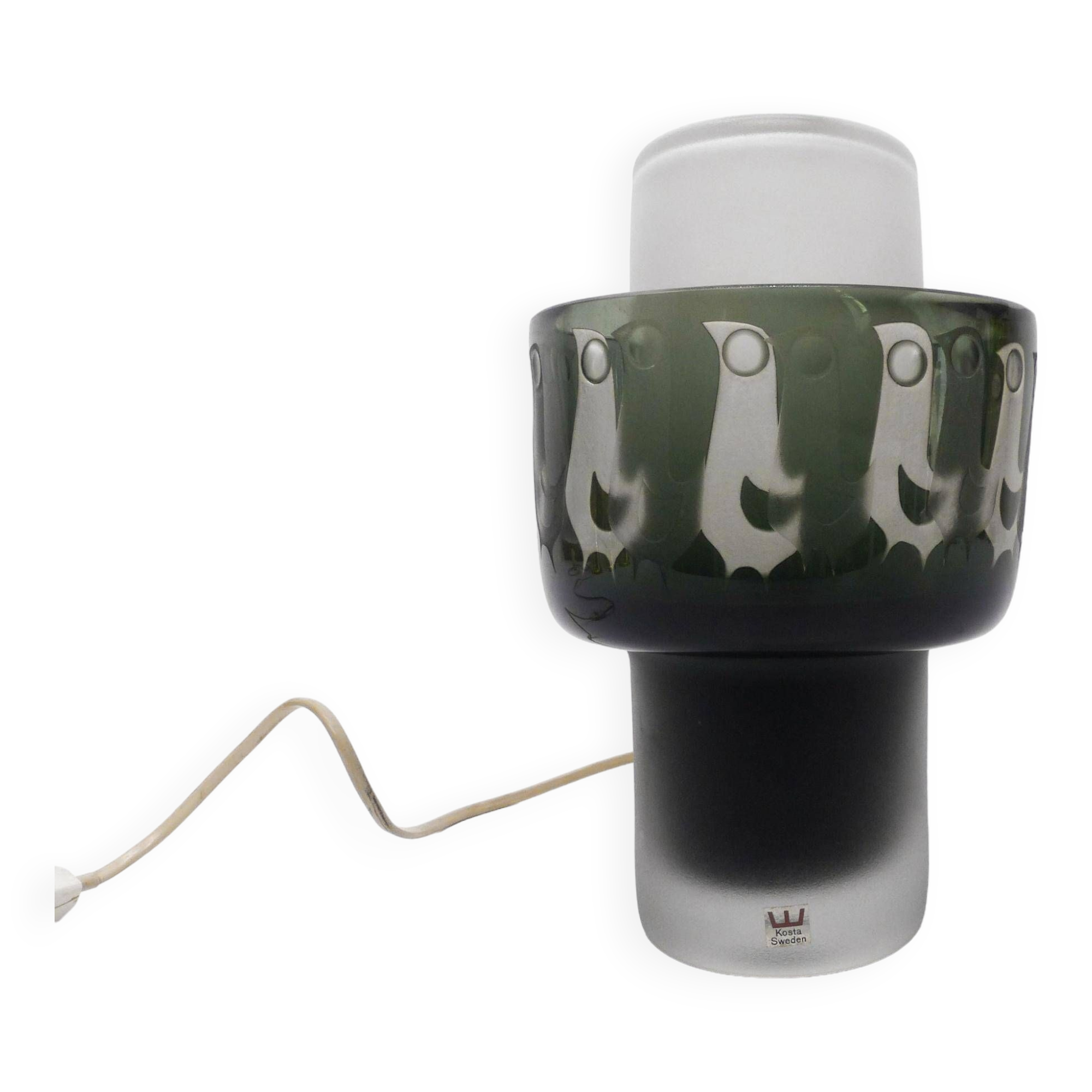 Scandinavian glass lamp Hans-Ove Sandeberg for Kosta Boda 1969