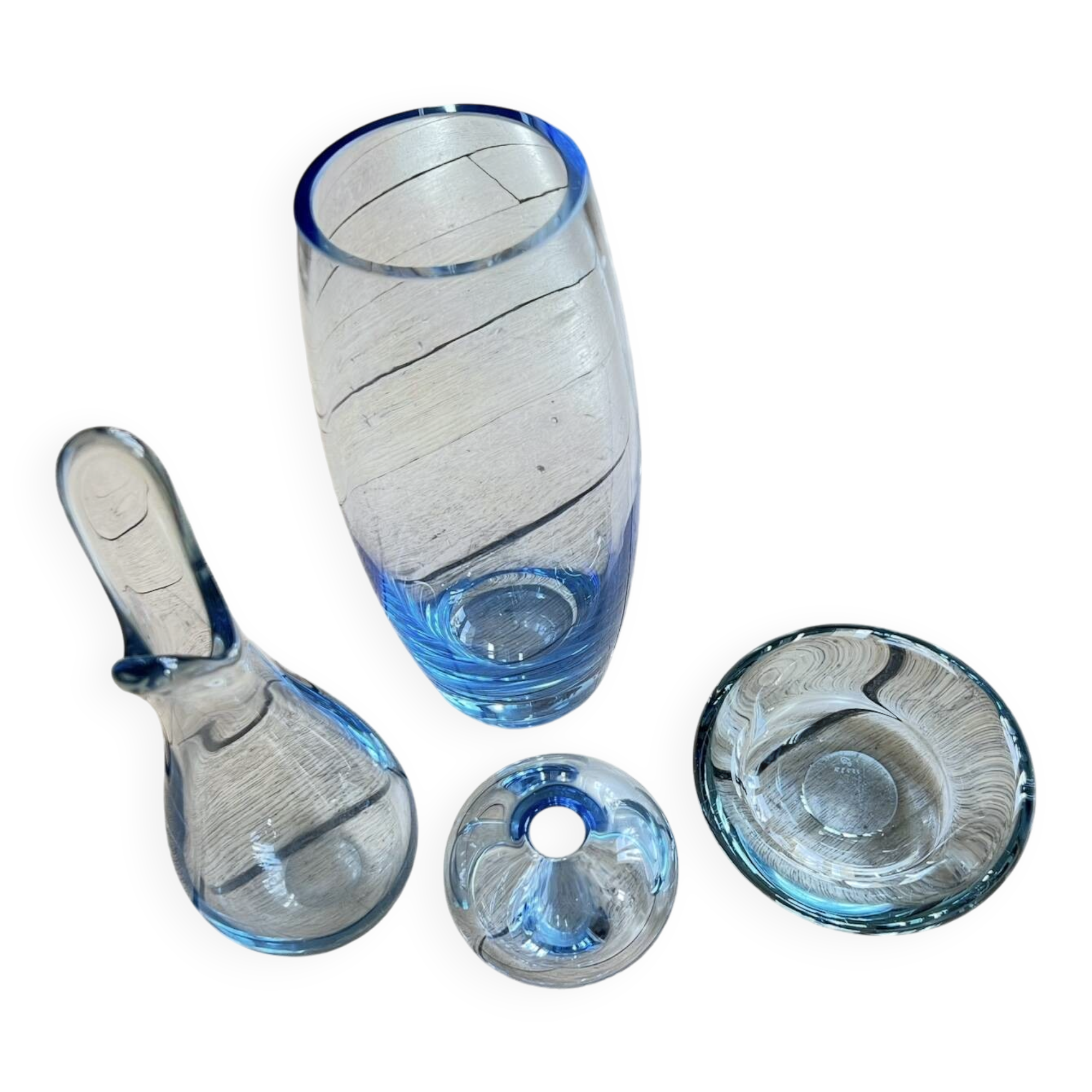 Ensemble en verre Holmegaard par Per Lutkin, Danemark 1959-60