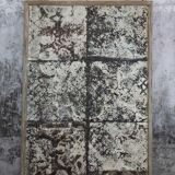 Decorative panel with patinated metal and wood