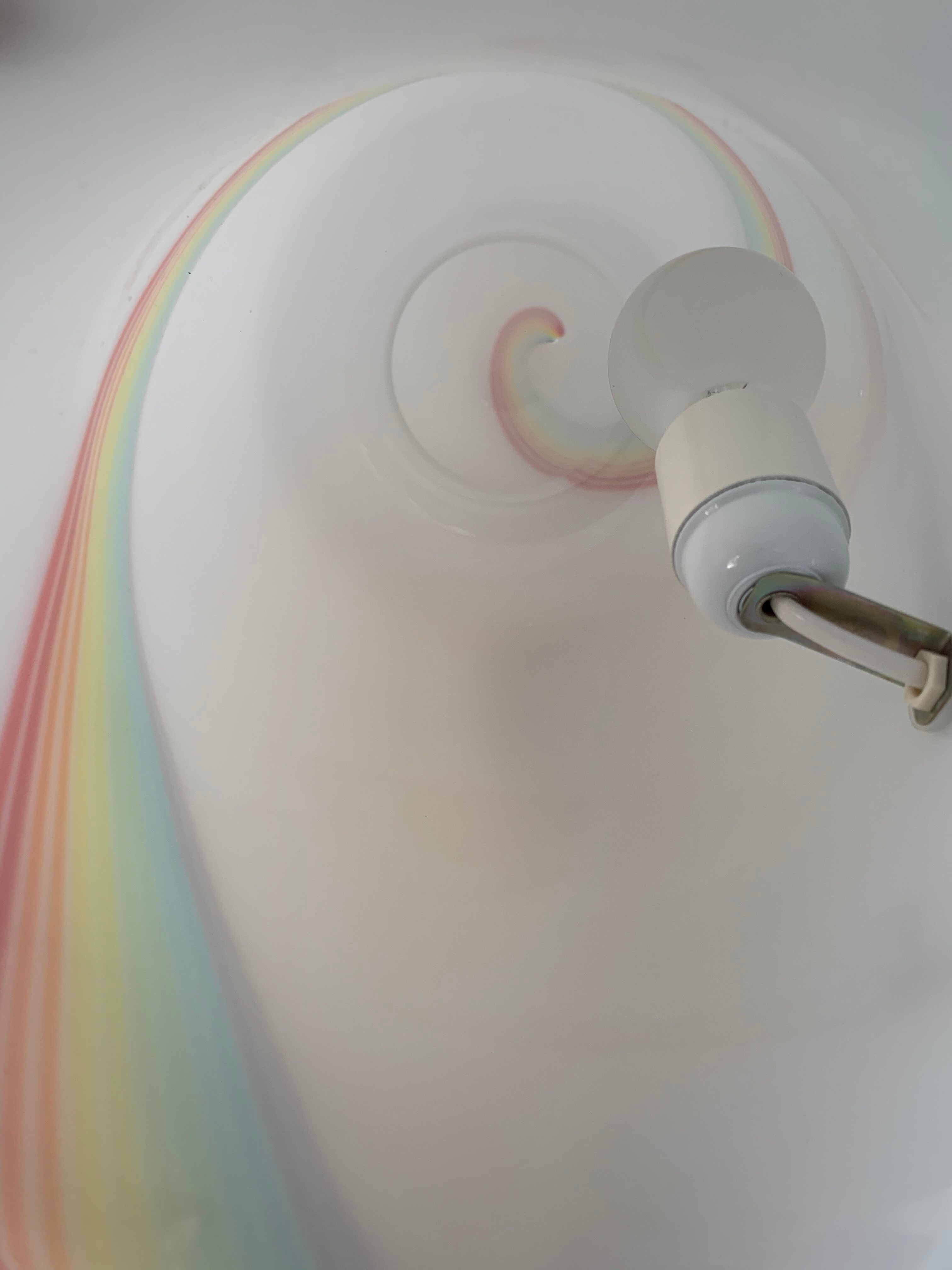 Lampe en verre Vetri Murano rainbow arc en ciel 1970