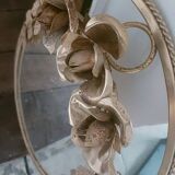 Vintage gold floral mirror