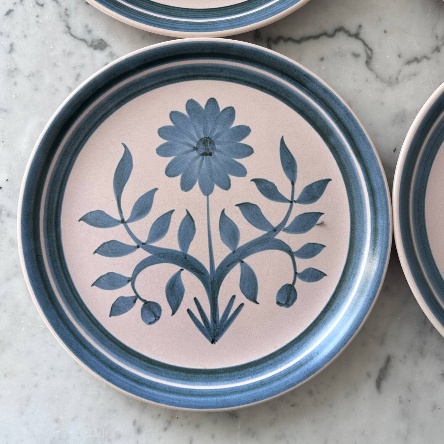Set of 4 stamped Longchamp plates
