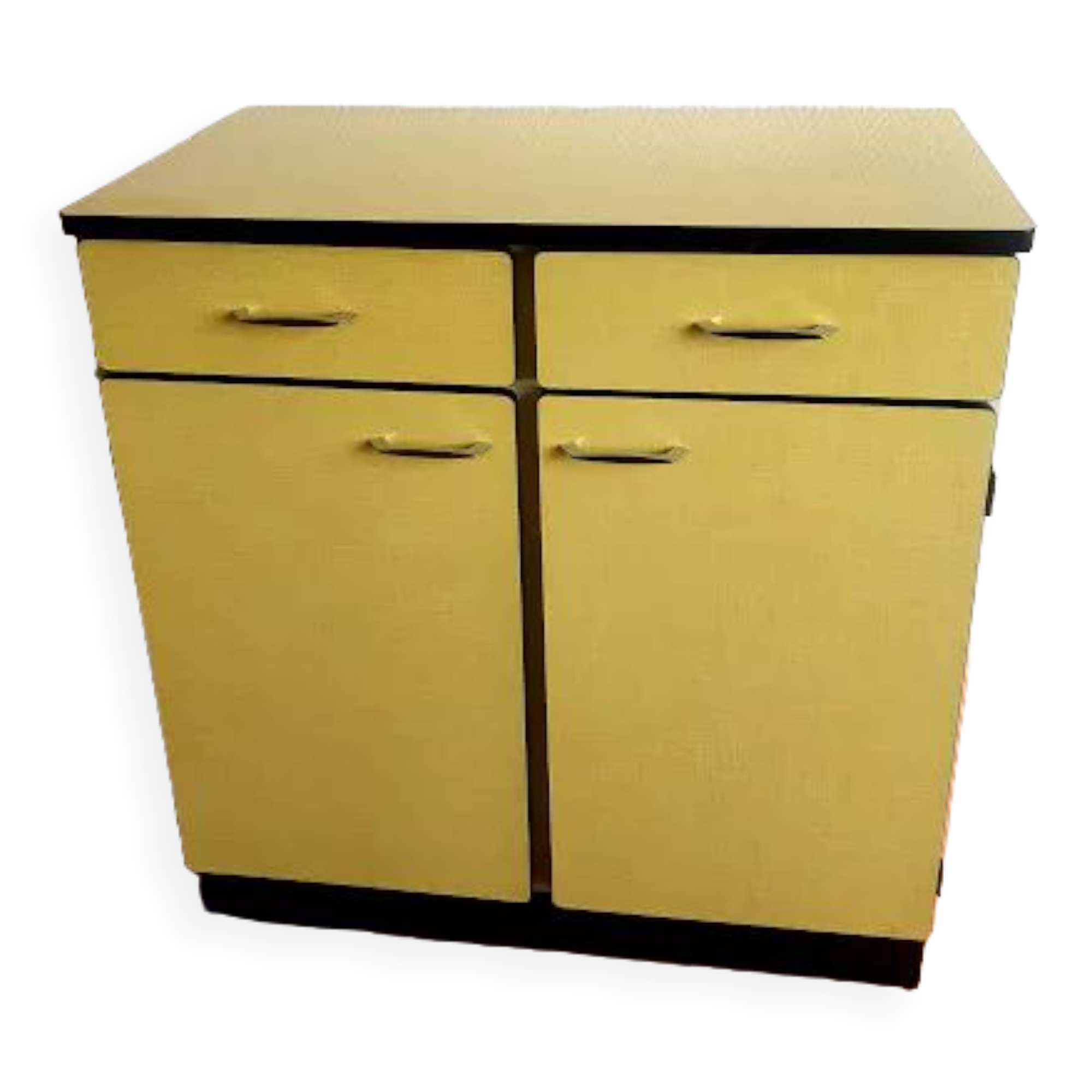Lemon yellow formica sideboard 1960