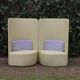 Pair of armchairs back high Shuffle design