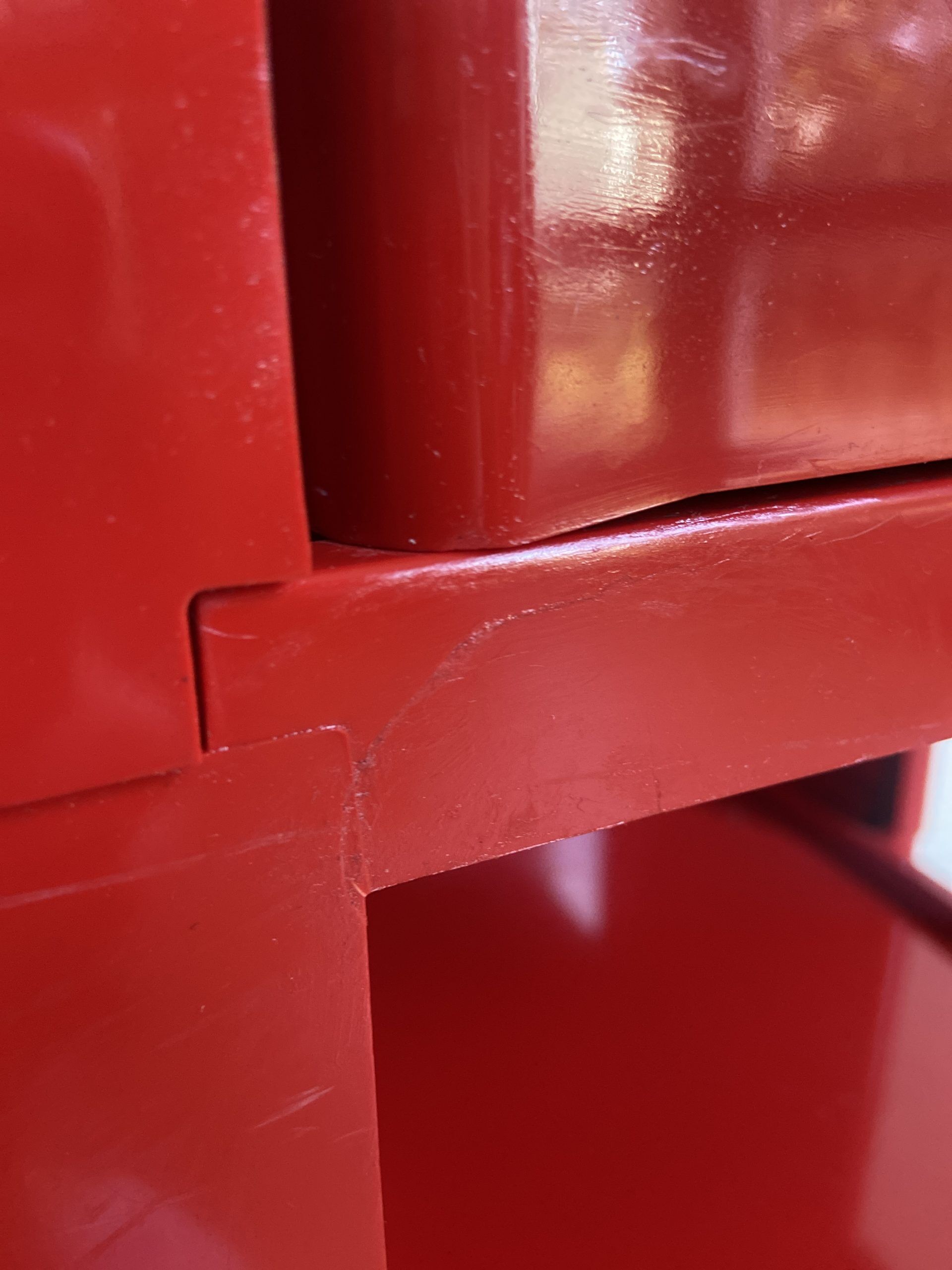 Boby red server by Joe Colombo editions Bieffeplast made in Italy