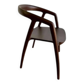 Chaise wabisabi en bois foncé 'Noélie'