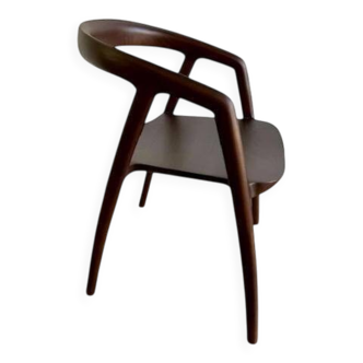 Wabisabi chair in dark wood 'Noélie'