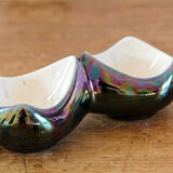 Lot of iridescent earthenware salerons